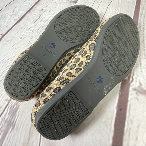 ROTHY’S animal print leopard round toe loafer ballet flexible flats shoes, sz 8 - Picture 9 of 10